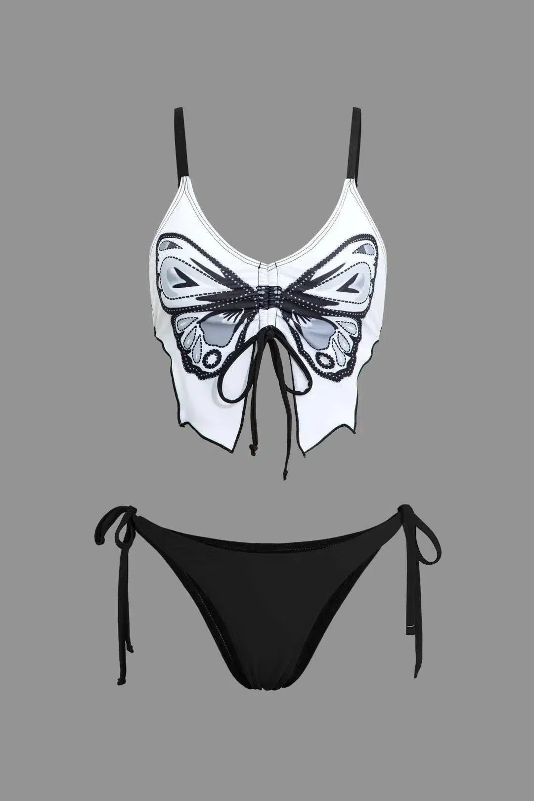 Zirlea – Butterfly pattern – Swimwear set-10174711300423-Ivory Ombre